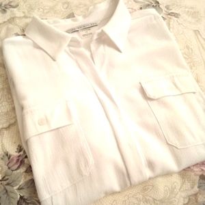 Nygard Vintage Women's Classic White Long Sleeve Button Up Sz 14